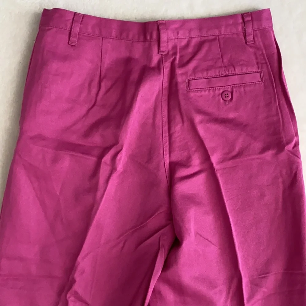 {NWT/VTG} Talbots Kids | High Waisted Wide Leg Cropped Pants Cotton Lyocell Pink - Picture 11 of 13